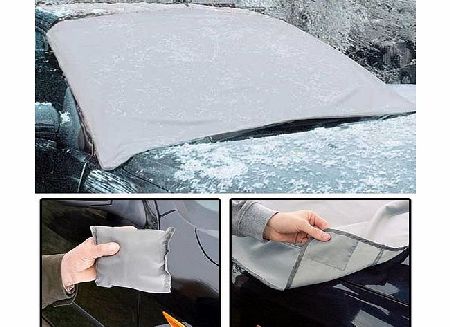 AMOS Magnetic Car Windscreen Cover Universal Anti Frost Snow Ice Shield Dust Sun Shade Protector Windshield with Self Storage Bag Pouch