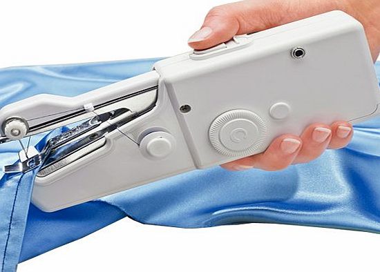 Mini Stitch Handheld Cordless Portable Travel Clothes Fabric Curtains Lightweight Craft Sewing Machine Battery or Mains with Extra Bobbin amp; Needle amp; Threader