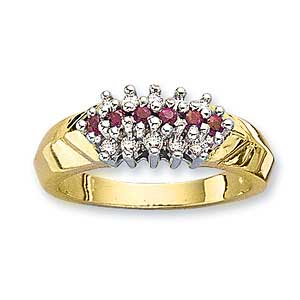 Ampalian Jewellery 18 Carat Gold Diamond Ruby Ring (124)