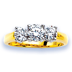 Ampalian Jewellery 18 Carat Gold Diamond Trilogy Ring (150)