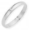 Ampalian Jewellery 18 carat White Gold 3mm D-Shaped Wedding Ring