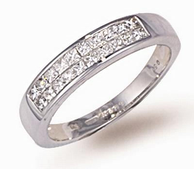Ampalian Jewellery 18 Carat White Gold Diamond Eternity Ring (326)