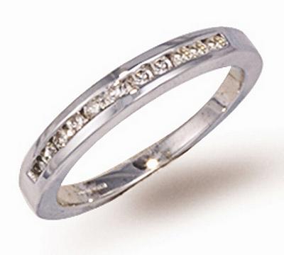 Ampalian Jewellery 18 Carat White Gold Diamond Eternity Ring (327)