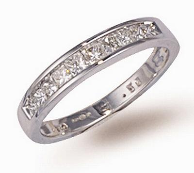 Ampalian Jewellery 18 Carat White Gold Diamond Eternity Ring (398)