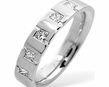 Ampalian Jewellery 18 Carat White Gold Diamond Wedding Ring (186)