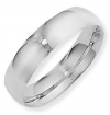 Ampalian Jewellery 9 ct. White Gold 6mm Court shaped Wedding Ring