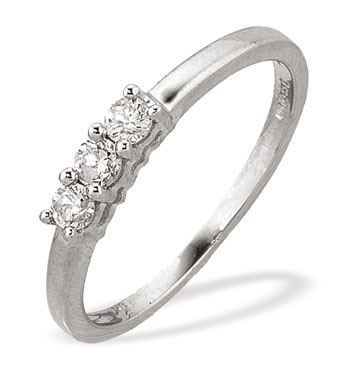 Ampalian Jewellery Diamond Trilogy White Gold Ring (062)