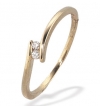 Ampalian Jewellery Gold Twin Diamond Engagement Ring