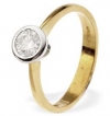 Ampalian Jewellery Half Carat Diamond Bezel Set Engagement Ring