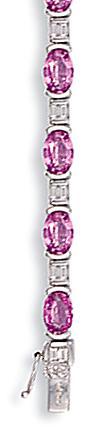Ampalian Jewellery Pink Sapphire Diamond Bracelet (R29)