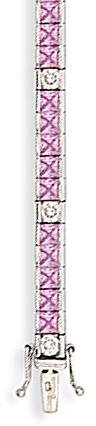 Ampalian Jewellery Pink Sapphire Diamond Bracelet (R30)