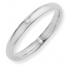 Platinum 3mm Court Shaped Wedding Ring