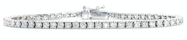 Ampalian Jewellery White Gold Diamond Bracelet (00X)