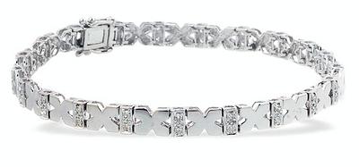 White Gold Diamond Bracelet (067)