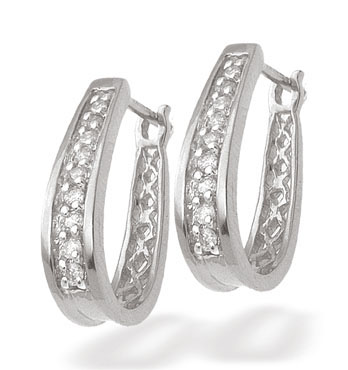 White Gold Diamond Earrings (133)
