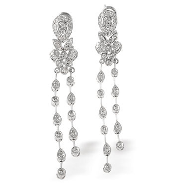 White Gold Diamond Earrings (141)