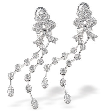 White Gold Diamond Earrings (142)