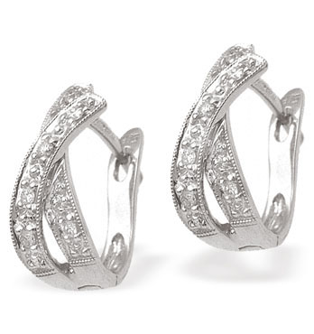 White Gold Diamond Earrings (164)