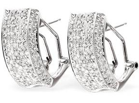 White Gold Diamond Earrings (281)