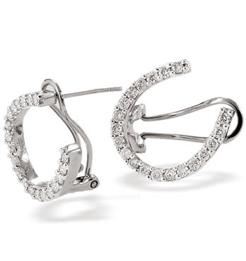 White Gold Diamond Earrings (560)