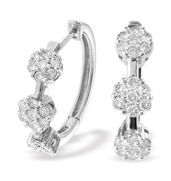 White Gold Diamond Earrings (765)