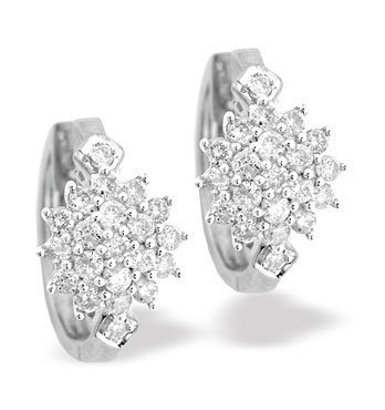 White Gold Diamond Earrings (767)