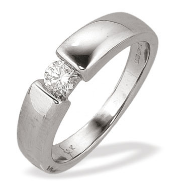 Ampalian Jewellery White Gold Diamond Engagement Ring (550)