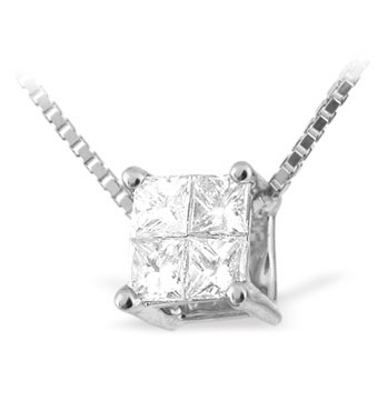 White Gold Diamond Pendant (114)