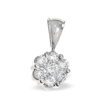 White Gold Diamond Pendant (319)