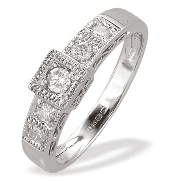 White Gold Diamond Ring (233)