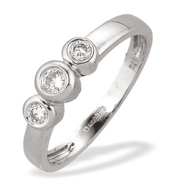 White Gold Diamond Ring (375)
