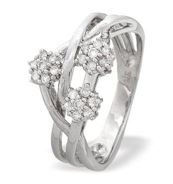 White Gold Diamond Ring (396)