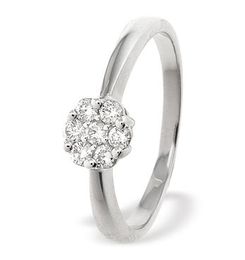 White Gold Diamond Ring (408)