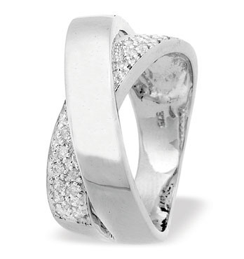 White Gold Diamond Ring (696)