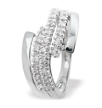 White Gold Diamond Ring (755)