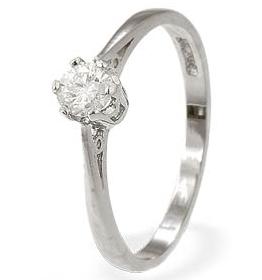 Ampalian Jewellery White Gold Diamond Solitaire Engagement Ring (720)