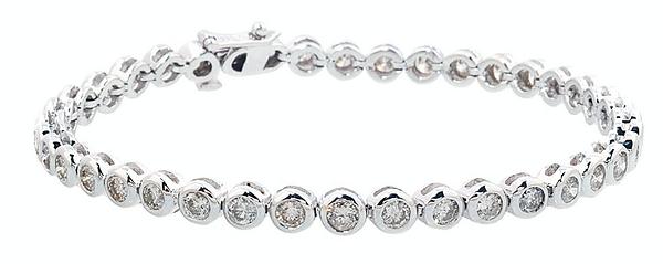 White Gold Diamond Tennis Bracelet (047)