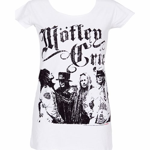 Amplified Clothing Ladies Motley Crue Sticky Sweet White T-Shirt