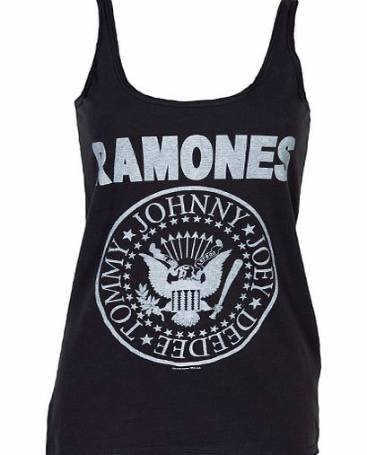 Ladies Ramones Logo Strappy Vest from Amplified
