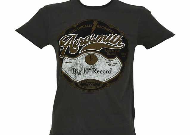 Amplified Clothing Mens Aerosmith Big 10 Record T-Shirt from
