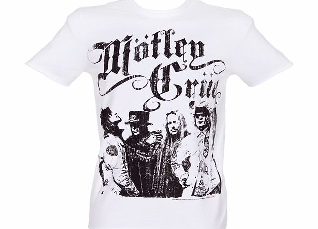 Amplified Clothing Mens Motley Crue Sticky Sweet White T-Shirt