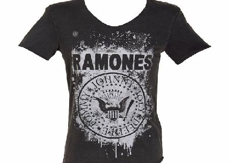 Amplified Clothing Mens Ramones Graffiti V Neck T-Shirt from