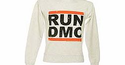 Amplified Clothing Mens Run DMC Logo Off White Sweater from