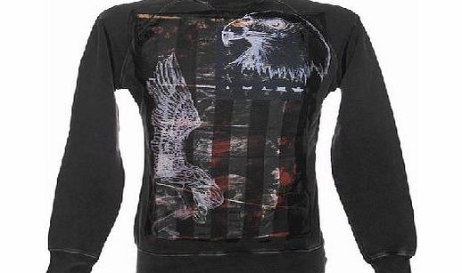 Amplified Dark Souls Mens American Angel Charcoal Sweater from