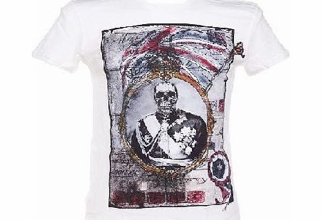 Mens Dead Monarch Off White T-Shirt from