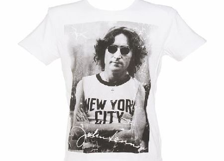 Mens John Lennon NYC White T-Shirt from