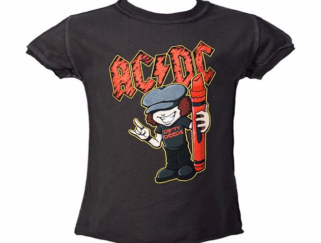 Amplified Kids Kids AC/DC Crayon Charcoal T-Shirt from