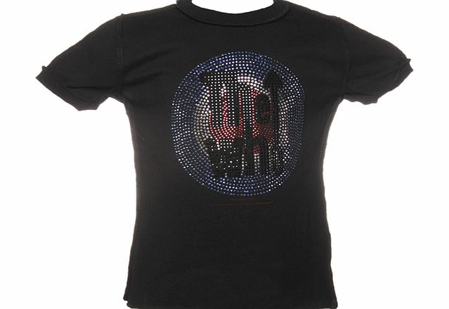 Kids Diamante Who Target Charcoal T-Shirt from
