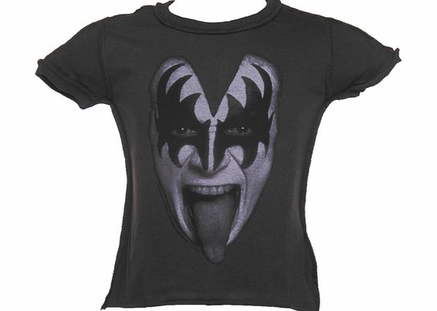 Amplified Kids Kids Kiss Lick It Up Charcoal T-Shirt from