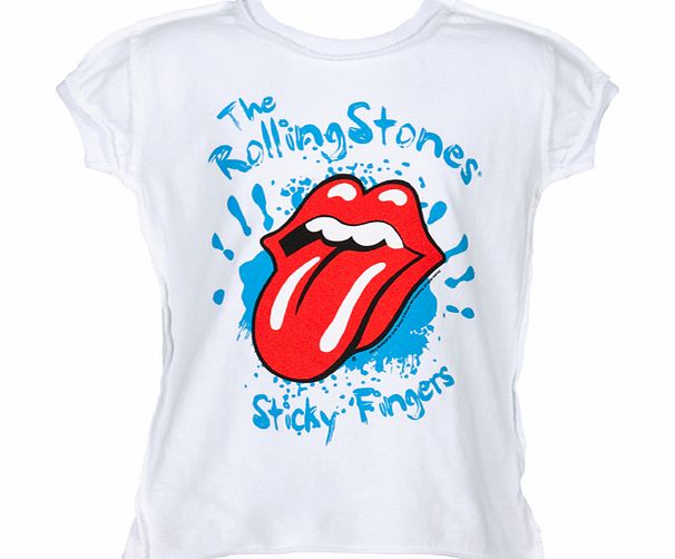 Amplified Kids Kids Rolling Stones Sticky Fingers White T-Shirt